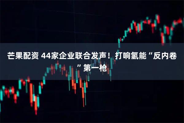 芒果配资 44家企业联合发声！打响氢能“反内卷”第一枪